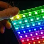 Over-moulded RGB-LED matrix display